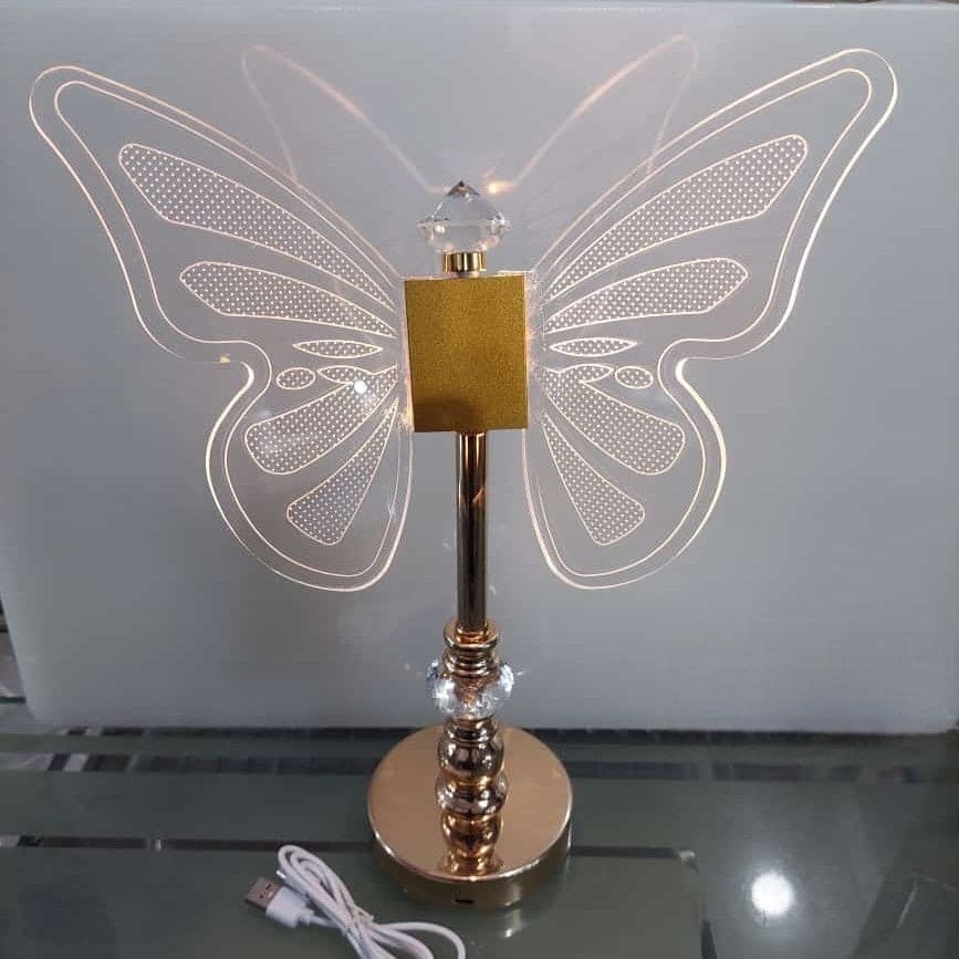 Butterfly Table Lamp, Retro Gold Acrylic Butterfly Desk Lamp, Stylish Bedside Lamp, Butterfly Desk Lamp Butterfly Table Lamp, Retro Gold Acrylic Butterfly Desk Lamp, Stylish Bedside Lamp, Butterfly Desk Lamp